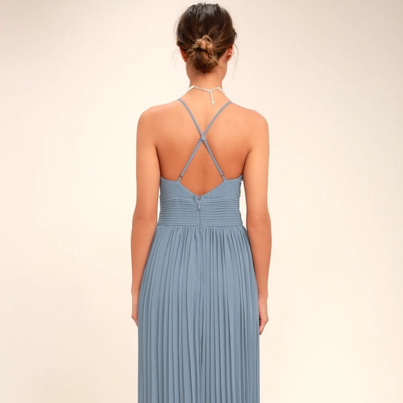 Depths of My Love Dusty Blue Maxi Dress - Picture 4 of 9